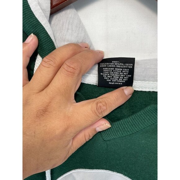 New Colosseum Womens Green Hoodie With Spartan Helmet Logo Size M - Picture 3 of 6